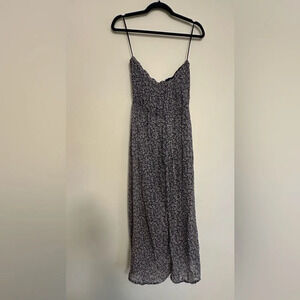 Vintage Floral Maxi Dress – Size M